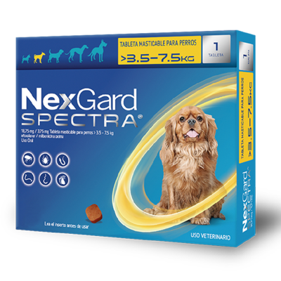 Nexgard Spectra Antiparasitario Interno Y Externo Para Perros De 3-7.5 Kg